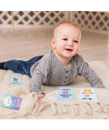 50 PCS Baby Monthly Milestone Cards and 18 Stickers Monthly Baby Milestone Growth Markers Record Card Newborn Welcome Sign Perfect Photography Props to Record Your Babys Growth - Buy Online on GoSupps.com
