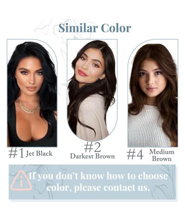 Runature 55cm Real Hair Extensions - Clip-In Remy Hair Natural Black Brown 120g 7 Pcs for Effortless Volume - Buy Online on GoSupps.com