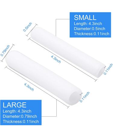 Hellcup Gel Toe Caps - Sleeve Protectors for Hammer Toes, Bunion, Corns, Calluses & Blisters - 4.3'' Small and Large (5 Pack) - Silicone Finger Protectors - Buy Online on GoSupps.com