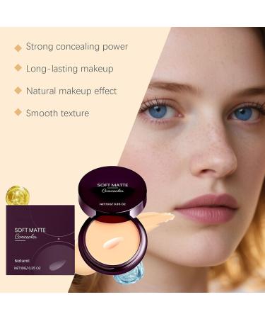 High Coverage Camouflage Cream Matte Oil Control Concealer Cream Lightweight Long Lasting Waterproof Cream 10G for Daily Use and Occasions Natural color - Buy Online on GoSupps.com