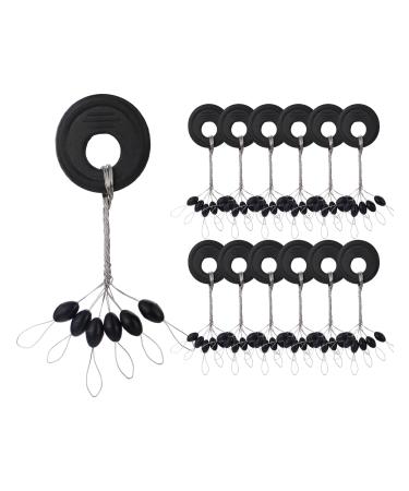 Beoccudo Bobber Stops Rubber Bobber Stoppers for Fishing Line, 600pcs Weight Stoppers Fishing