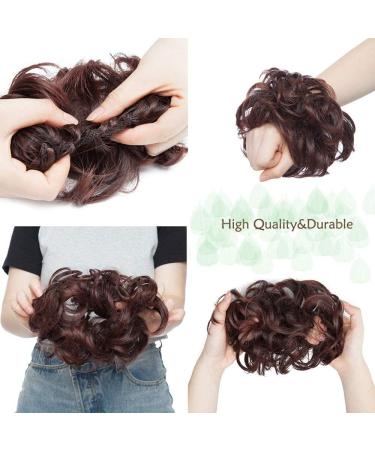 Natural Black & Dark Auburn Updo Ponytail Hair Extensions - Curly Wavy Hairpieces for Women - Buy Online on GoSupps.com