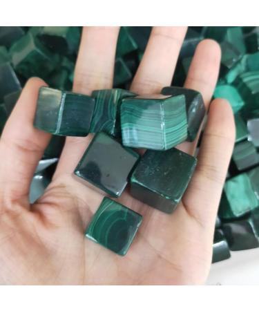 7pcs Beautiful Malachite Tumble Stones Polished Ice Cube StoneStone As Gift Can be Used for ningxiao - Buy Online on GoSupps.com