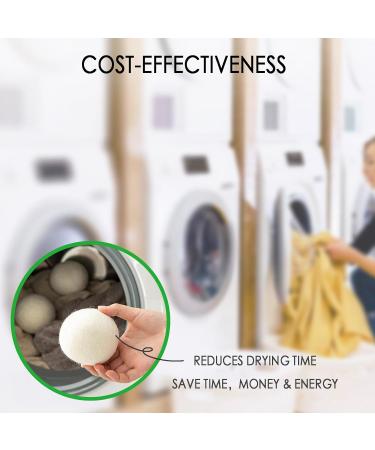 Buy XL Wool Dryer Balls - 3 Count Reusable Natural Fabric Softener for Eco-Friendly Laundry | Essential Oils & Lint Removal - Buy Online on GoSupps.com