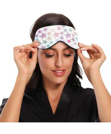 Hasikry Light Blocking Eye Mask - Adjustable for Men and Women - Perfect for Travel, Yoga, and Deep Sleep - Colorful Stars Design - Buy Online on GoSupps.com