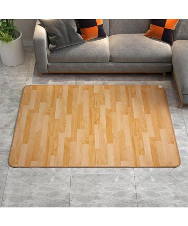 Boxwizard Underfloor Heating Mat - Heated Foot Warmer with Digital Display Timer & Temperature Control - 50x55 cm Light Wood Grain - Buy Online on GoSupps.com
