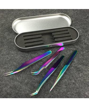 4-Part Eyelash Tweezers Set - Precision Clip Pliers for Eyelash Extensions Eyebrow Tw Tweezers Nail Art & Soldering | International Shipping - Buy Online on GoSupps.com