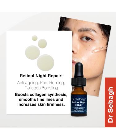 Dr Sebagh Retinol Night Repair (1 fl oz) - High-Strength Retinol Serum for Face - Skin Booster Serum with Vitamin E Rosehip Oil & Squalane - Boosts Collagen & Brightens Skin 1 Fl Oz (Pack of 1) - Buy Online on GoSupps.com