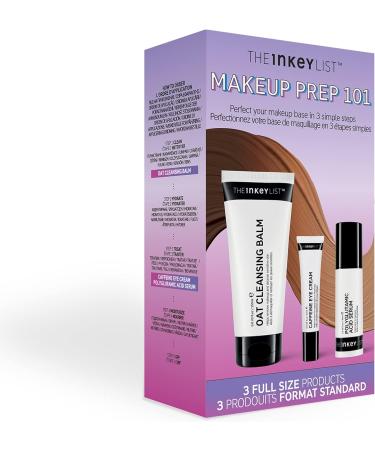 INKEY List Makeup Prep 101 Kit - Oat Cleansing Balm, Polyglutamic Acid Serum, Caffeine Eye Cream | Complete Makeup Prep Starter Kit | All Ages - Buy Online on GoSupps.com