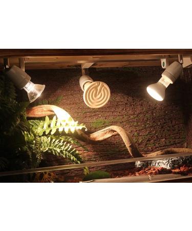 Pofet Reptile Heat Lamp Holder E27 400W - Rotatable Ceramic Heating Lamp with Switch & Clip for Lizards Turtles & Reptiles - Buy Online on GoSupps.com