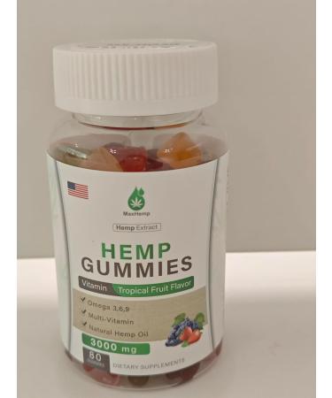 Hemp Gummies for Pain, Sleep, Anxiety - Hemp Gummy 100% Natural Organic Extra Strength High Potency with Pure H mp Oil Extract Vegan Bear Candy 2 Packs - Buy Online on GoSupps.com