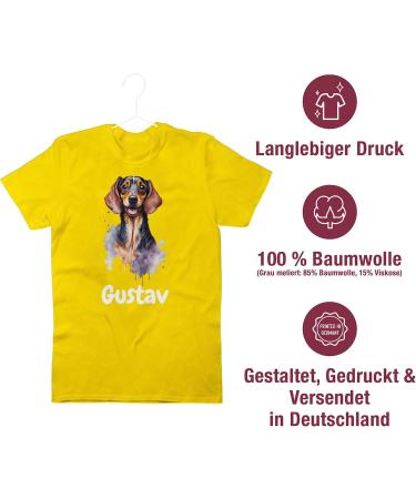 Personalized Dachshund T-Shirt for Dog Owners | Custom Name Gift by Shirtracer - Available in Yellow 3XL Large Sizes - Buy Online on GoSupps.com