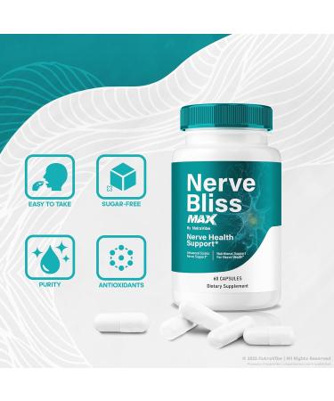 (3 Pack) Nerve Bliss Max Official Nervebliss for Neuropathy Capsules with a Natural Blend for Daily Comfort and Overall Nerve Health Support Just 2 Easy-to-Swallow Pills a Day (180 Capsules) - Buy Online on GoSupps.com