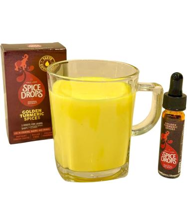 Holy Lama Spice Drops Extract Golden Tumeric Spices. Natural Pure Authentic Cooking Ingredient. Indian Savoury Latte or Hot Beverage Recipes 1 x 5ml Bottle - Buy Online on GoSupps.com