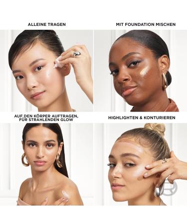 L'Or al Paris Liquid Highlighter with Glycerin & Shea Butter - Perfect Match Lumi Glotion 904 Deep Glow 40ml | Natural Face & Body Glow Enhancer - International Shipping Available - Buy Online on GoSupps.com