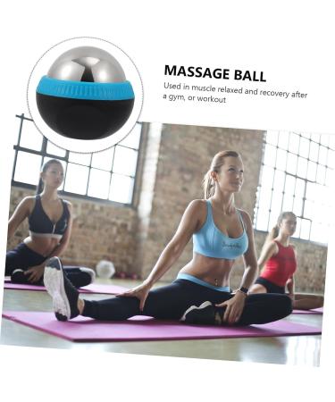 Hapinary Stainless Steel Massage Ball - Manual Muscle Relaxation Device for Health & Wellness | 8.3x7.5x7cm Blue - Buy Online on GoSupps.com
