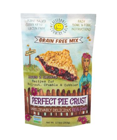 Clean Keto Perfect Pie Crust Mix | Makes 2 Crusts | Low Carb | Paleo | 100% Grain Free | Gluten Free | Lectin Free | No Added Sugar | 12.5oz