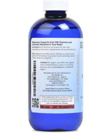 Good State Ionic Magnesium 8 oz - Supports Healthy Chemical & Enzyme Reactions - Buy Online on GoSupps.com