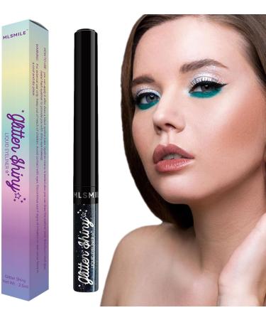 Shimmer Glitter Eyeshadow - Pearl Liquid Eyeliner Neon Rainbow Eyeliner | Portable Sparkling & Shimmer Eyes Makeup Glitter Gel Eyeshadow Liquid for Women and Girls Cle-ca 12 - Buy Online on GoSupps.com