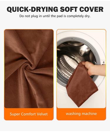 BurgeonNest Pet Heating Pad for Dogs Cats 18 x 16 Inch - Adjustable Temperature Electric Heated Pet Bed Warmer Blanket with Timer and Auto Power-Off in Khaki - Buy Online on GoSupps.com