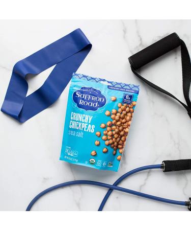 Saffron Road Organic Crunchy Chickpea Snacks 6 oz (4 Pack) - Gluten Free, Non-GMO, Halal, Kosher, Vegan - Buy Online on GoSupps.com