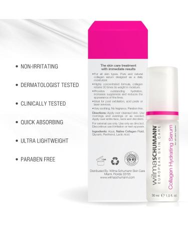 Collagen Moisturizing Serum - Hydrating Face Serum for All Skin Types Reduces Fine Lines & Wrinkles - 1OZ Luxury Skin Care - Buy Online on GoSupps.com