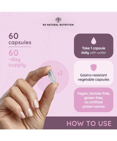  N2 Natural Nutrition Probiotics for Women 300 billion CFU/g* 17 multi-strains for intestinal vaginal urinary and skin health. 60 capsules N2 Natural Nutrition - Buy Online on GoSupps.com