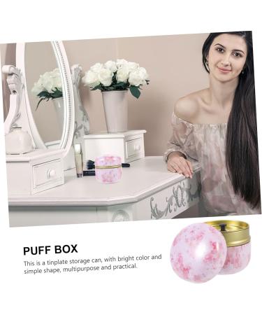 Mikinona 2pcs Powder Puff Box Tea Container Mini Containers Baby Powder Container Body Powder Puff Storage - Buy Online on GoSupps.com