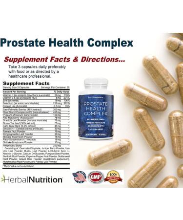 Prostate Health Supplement for Men A Complex with Saw Palmetto Multi-Ingredient Formula, 30 Synergistic Vitamins & Herbs to Support Prostate and Urinary Tract Health, Two Bottle Pack 40 Day Supply! - Buy Online on GoSupps.com