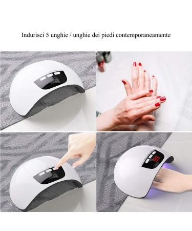 Angnya 54W Professional UV LED Nail Lamp - Automatic Start Sensor 3 Timer Settings for Perfect Manicure & Pedicure - Buy Online on GoSupps.com