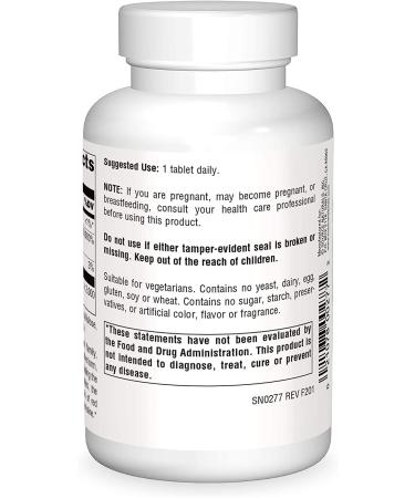 Source Naturals Pantothenic Acid 500mg - Vitamin B-5 Dietary Supplement (100 Tablets) - Buy Online on GoSupps.com
