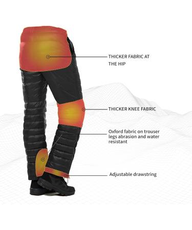 Naturehike Winter Thick Down Pants for Skiing | Thermal Windproof Trousers M Black - Outdoor Gear - Buy Online on GoSupps.com