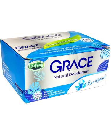12 Pcs. of Bedront Natural Deodorant 70g Alum Stone No Perfume No Alcohol No Parabens No Aluminum Chlorohydrate. Pure & Natural. Made in Thailand. Ecologically Friendly. Help Save the Planet. 2.47 Ounce (Pack of 12) 12