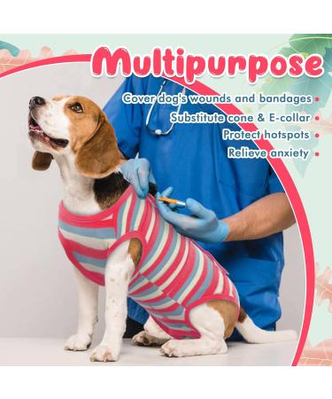 Kuoser After Surgery Dog Body Suit - Breathable Medical Suit for Post-Op Dogs/Cats | Alternative to Ruff XL Red & Blue - Buy Online on GoSupps.com