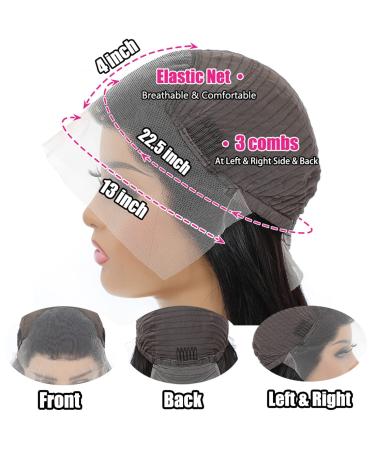 26 Exfoliate Water Wave Human Hair Lace Front Wig - 180% Density HD Transparent Glueless Wig for Women - Pre Plucked with Baby Hair - Wet and Wavy Style - Buy Online on GoSupps.com