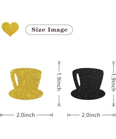 MonMon & Craft Top Hats Cupcake Toppers - Funny Birthday Cupcake Toppers - Magic Theme Baby Shower Wedding Party Cupcake Decorations - Boys Men Birthday Cupcake Toppers Black Gold Glitter 24 Pcs - Buy Online on GoSupps.com