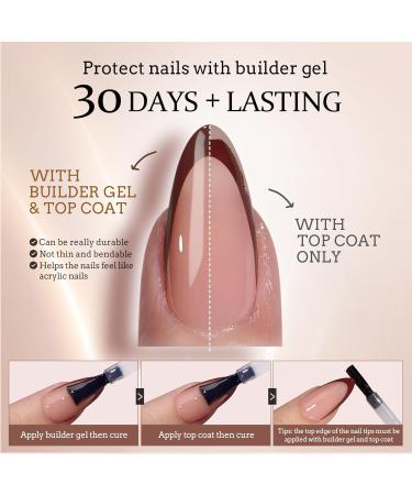 btartboxnails XCOATTIPS French Gel Nails | Almond Press-On Tips | Soak Off Acrylic & Nail Lamp - Perfect Skin Tones - Buy Online on GoSupps.com