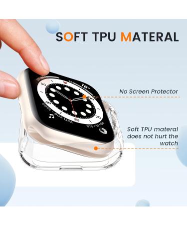 2 Pack Goton Clear Soft TPU Bumper Case for Apple Watch 40mm SE/Series 6/5/4 - Shockproof Edge Cover Protector - No Screen Protector Included - Buy Online on GoSupps.com