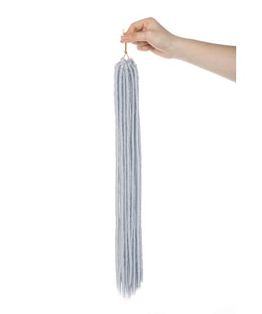 20 Strands Afro Braids - Soft Synthetic Hair Extensions for Braiding - 50cm 100g - Gray Color - Buy Online on GoSupps.com