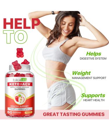 Rsgrt Apple Cider Vinegar Gummies with Vitamin B12 & Folic Acid | 60 Vegan Gummies for Weight Management | High-Strength ACV for Men & Women - Buy Online on GoSupps.com