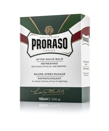 Proraso After Shave Balm 100ml - Alcohol-Free Eucalyptus & Menthol Refreshing Skin Revitalizer Made in Italy (Pack of 2) - Buy Online on GoSupps.com