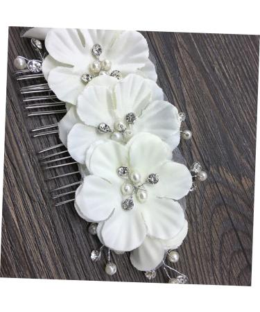 Didiseaon Wedding Hair Accessories Hair Side Combs Rhinestones Hair Comb Bridal Hair Comb Bridal Hair Accessories Bridal Side Combs White Korean Bridesmaid Headgear - Buy Online on GoSupps.com