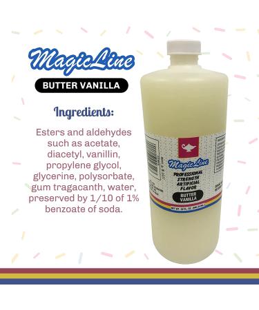 Magic Line Butter Vanilla Flavoring Oil for Baking - 32 Fl Oz - Replaces Vanilla Flavor Extracts - Buy Online on GoSupps.com
