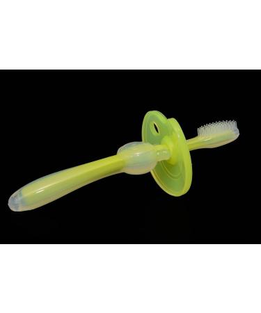 Best Silicone Baby & Toddler Toothbrush with Protective Ring - Soft Gum Massage & Thorough Cleaning (Green) - Buy Online on GoSupps.com
