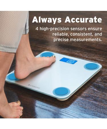 Etekcity Bathroom Body Weight Scale Round Corner Platform Digital Scale Large Backlit Display and High Precision Measurements(Digital Scale New) 400 lb/180 kg Silver - Buy Online on GoSupps.com