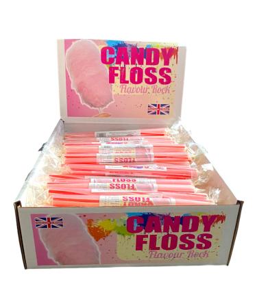 100 X Candy Floss Rock Sticks Handmade Traditional Rainbow Classic Sweets Retro Seaside Gift Wholesale Confectionery
