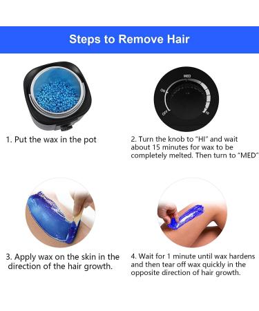 Wax Warmer for Hair Removal - Wax Melt Warmer with Wax Pot for Full Body, Face, and Bikini Area - Paraffin Wax Machine for Home Waxing - Suitable for Women and Men - Black - Buy Online on GoSupps.com