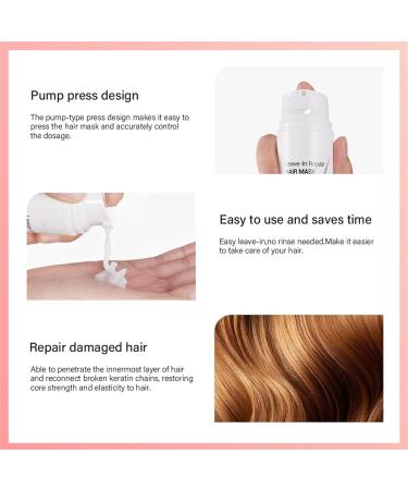 Leave-in hair cream Repair Hair Mask 50ml collagen hair mask dry and damaged hair mask moisturizing hair mask for extreme and coarse hair (2PC) - Buy Online on GoSupps.com