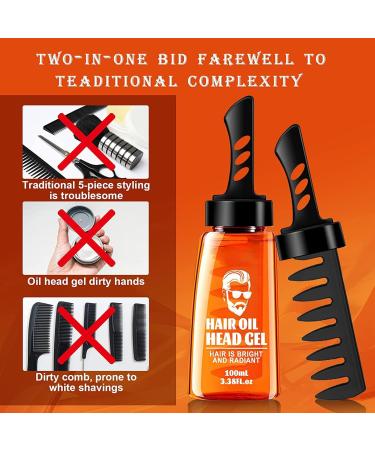 Gel Styling Comb 2-in-1 Men Hair Styling Gel with Comb Long Lasting Fluffy Men Fast Build Hair Salon Styling Gel Hair Wax Gel Styling Moisturizing Long-lasting (1Pcs) - Buy Online on GoSupps.com