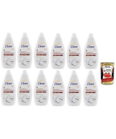 Italian Gourmet E.R. Dove Bagnodoccia Nutriento Delicato Coconut and Almond Oil Soft and Nourishing Bath Bubble Bath 12 x 450 ml + Italian Gourmet Polpa 400 g